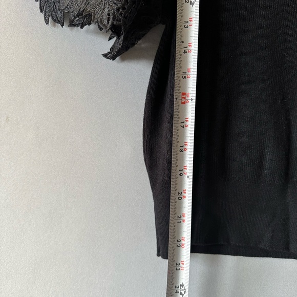 5 for $40 Express Top Blouse Shirt Size S Black Lace - Picture 4 of 6